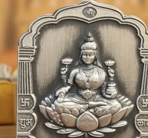 Lakshmi Ji 3D Mandap Silver Coin