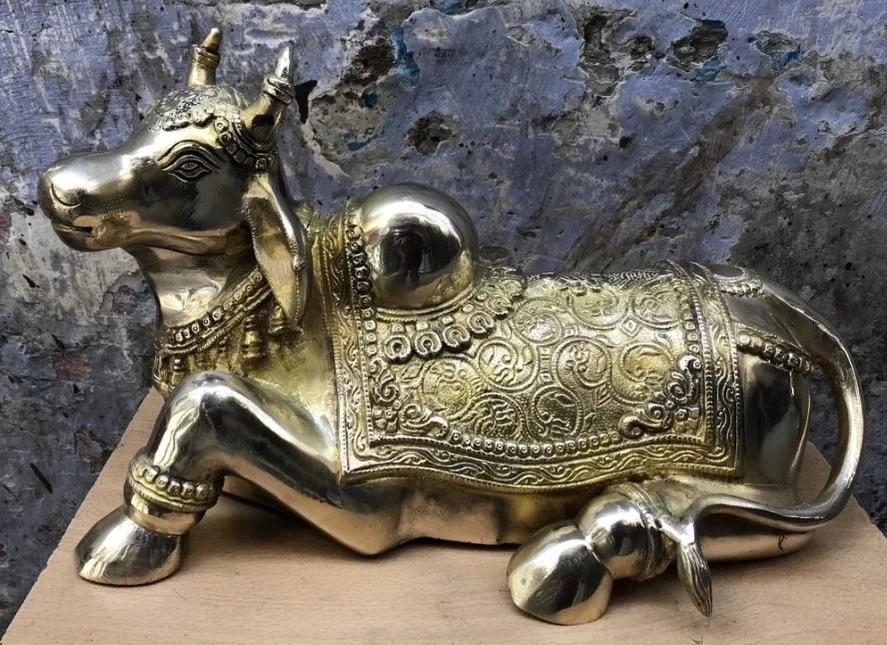 Grand Brass Nandi Statue