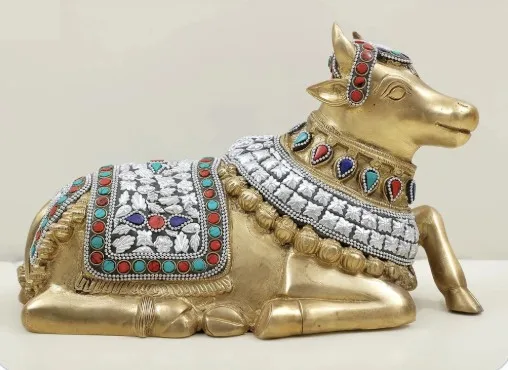 Inlay-Work Brass Nandi