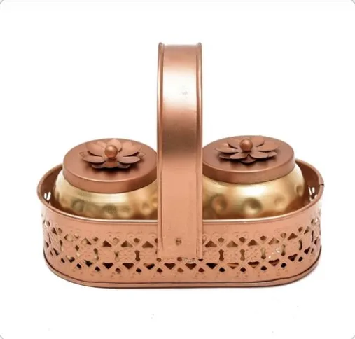 Copper-Finish Dry Fruit Basket