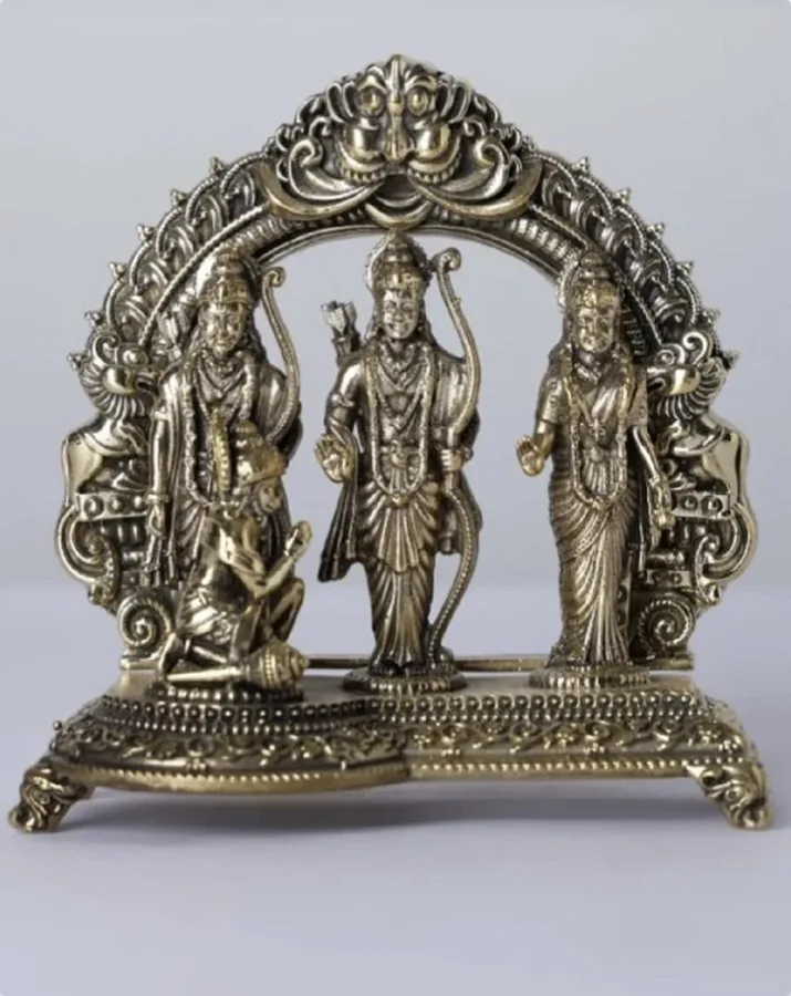 Brass Ram Darbar with Hanuman Ji