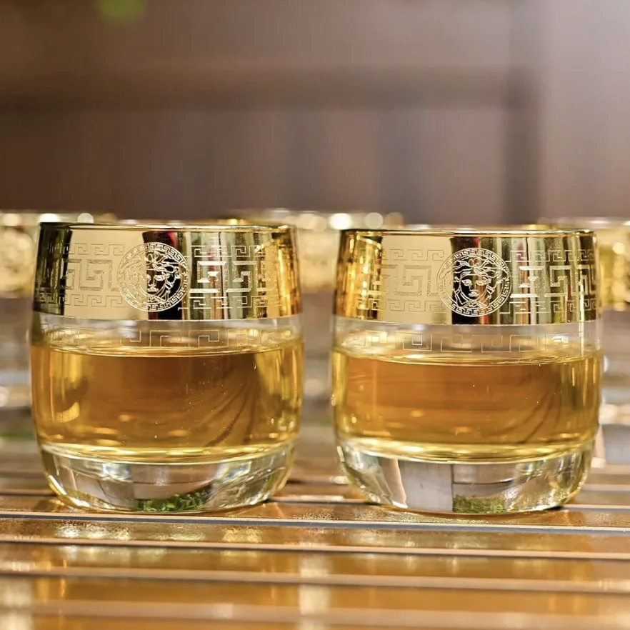 Gold Coated Premium Whisky Glass
