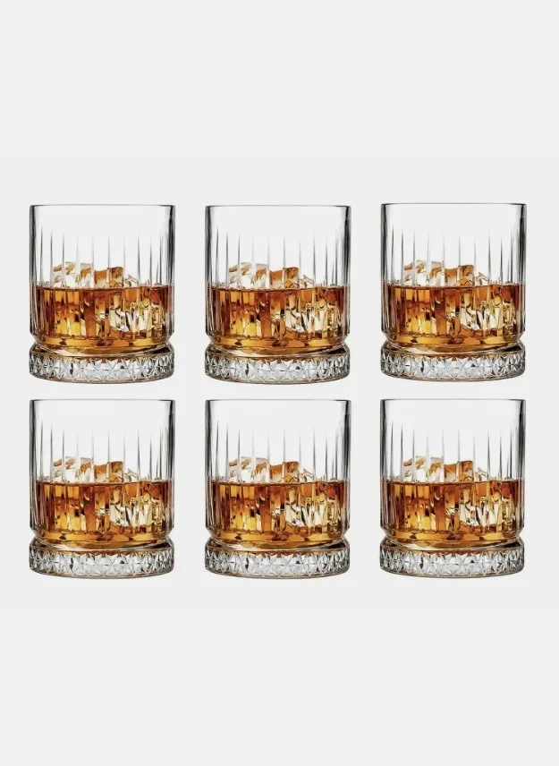 Vertical Cut Classic Whisky Glass (Set of 6)